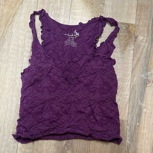 Free People Deep Purple Lace Camisole